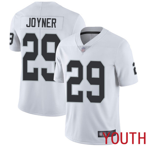 Oakland Raiders Limited White Youth Lamarcus Joyner Road Jersey NFL Football #29 Vapor Untouchable Jersey->oakland raiders->NFL Jersey